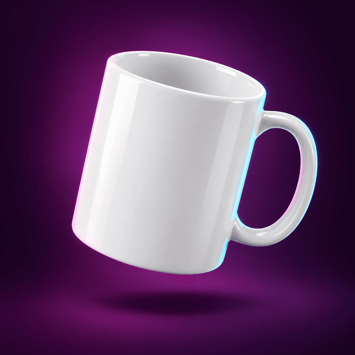 Blank white ceramic mug ready for custom design